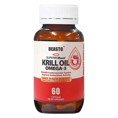 BEASTO 新西兰100%纯净南极磷虾油500mg 60粒/瓶